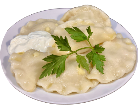 Вареники з печінкою та картоплею