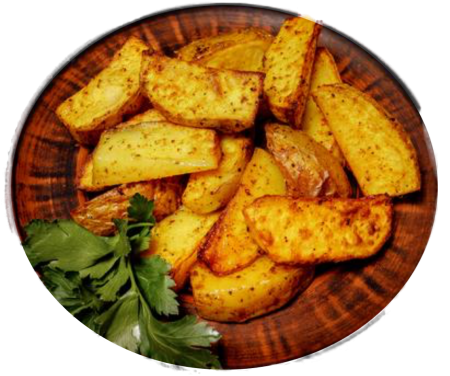 Картопля запечена дольками